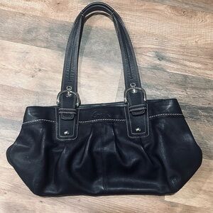 coach pleated soho leather shoulder bag